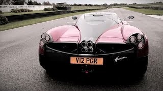 Pagani Zonda v Pagani Huayra  Italian hypercars on track at Goodwood [upl. by Yart]