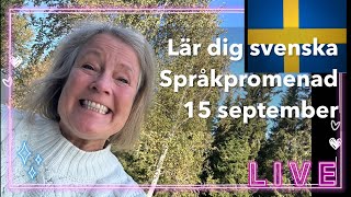 Språkpromenad 159  Lär dig svenska svenskamedmarie [upl. by Yggam322]