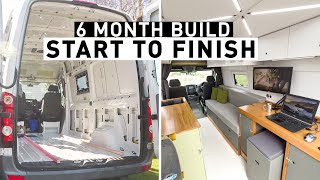 DIY Camper Van Conversion Full Build Timelapse [upl. by Oak]