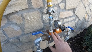 How To Winterize A Sprinkler System  Blow Out Using Backflow Preventer [upl. by Montana116]