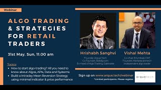 Algo Trading Webinar video [upl. by Ahsaercal]