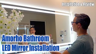 Breathtaking Bathroom LED Mirror from Amorho  Installation amp Review [upl. by Gilleod]