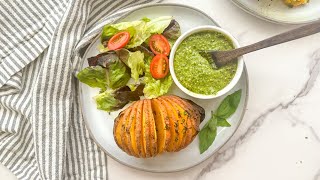 Hasselback Rutabaga With Pesto Cream Recipe [upl. by Belita564]