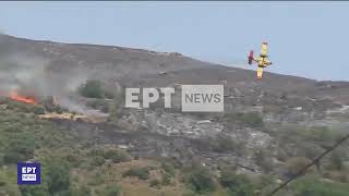 Firefighting plane crash in Greece during live TV newscast [upl. by Fraase204]