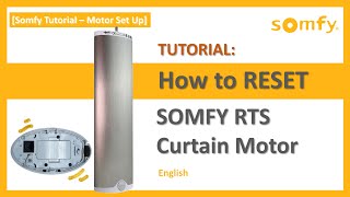 Somfy Tutorial How to Reset SOMFY RTS Curtain motor [upl. by Fugere]