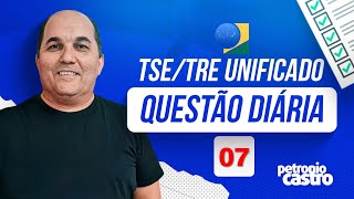 Questão Diária 07  TSETRE UNIFICADO  Petronio Castro [upl. by Ariajay375]