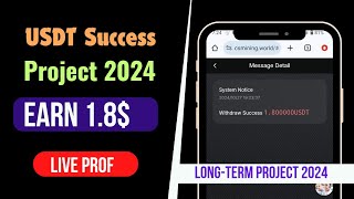 welcome to new usdt project  Today new project just launched  Earn money online at home easily [upl. by Ateuqal]