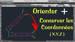 Comment Orienter le dessin sur autoCAD tout en conservant les coordonnées [upl. by Mullac]