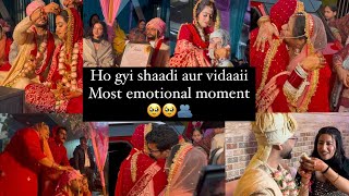 Ho gyi shaadi aur vidaaii🥹🫂sb bahut roye😭18112024knuriya sharma wedding dailyvlog marriage [upl. by Yanttirb]