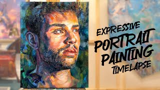 Expressive Portrait Oil Painting Timelapse  quotElioquot [upl. by Bravar252]