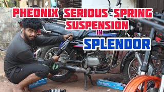 pheonix serious spring suspension in splendor  splendor modified malayalam [upl. by Ivz]