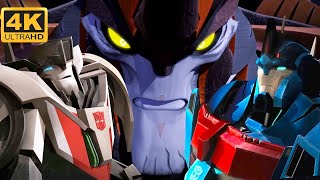 Transformers Prime Wheeljack Ve Ultra Magnus VS Predaking 4K ULTRA HD [upl. by Gunar]