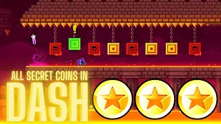 How To Get ALL 3 SECRET COINS in DASH  Geometry Dash 22 [upl. by Lisette525]