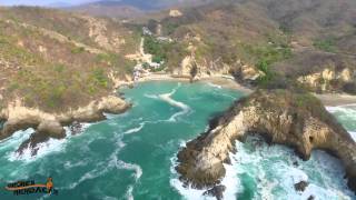 Dronie Playa Pichilinguillo en Aquila MichoacÃ¡n  DJI  Phantom  Drone [upl. by Ahsel417]