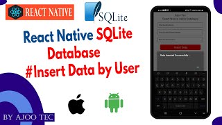 React Native SQLite Data base Insert Value by users  in Hindi [upl. by Enyedy]