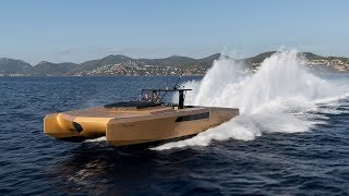 Sunreef 40 Power 2 x 860 hp 2018  The Loudest At The Cannes Boatshow 2018 [upl. by Katrinka]