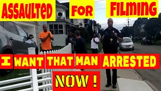 🔴Assaulted for filming🔴🟢 I want that man arrested NOW🟢🟡 Free Press 🟡1st amendment [upl. by Laszlo]