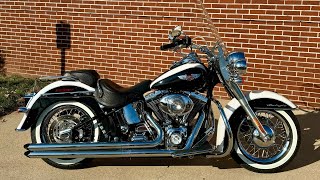 2005 HarleyDavidson Softail Deluxe exhaust [upl. by Liebman]