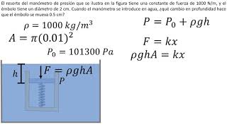 Mecánica de fluidos  Presión  Ejemplo 2 [upl. by Blair]