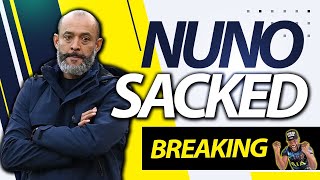 NUNO ESPIRITO SANTO SACKED BY TOTTENHAM EXPRESSIONS REACTS [upl. by Anerbes]