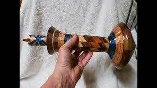 Wood turned Segmented Copper wire overlay Genie Bottle [upl. by Wootten]