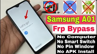 Samsung A01 Frp Bypass Android 10 Q 2021  SMA015 Google Account Bypass Without Pc [upl. by Veta]