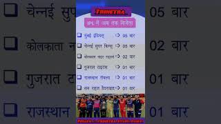 IPL में अब तक विजेता ipl upsc ipl2024ipl2023 ipl2022 rpsc rpsc1stgrade gk gkquiz ssc ias [upl. by Adyl137]