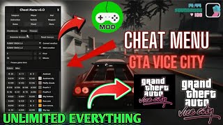 Grand Theft Auto Vice City MOD Apk CHEAT MENU Unlimited Everything   Direct Download Link [upl. by Miza]