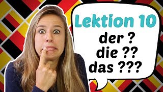 GERMAN LESSON 10 Awesome Hints on how to Guess German Articles 😎😎 [upl. by Nyledaj]