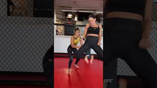 Luana Santos teaches me how to dance Brazilian music LOL ufc mma ufc305 [upl. by Harhay]