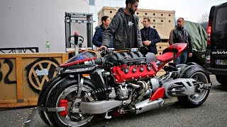 Lazareth LM847  V8 Maserati Powered Bike  Geneva Motor Show 2016 [upl. by Biebel]