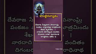 kalabhairava ashtakam with Telugu lyrics part 1 [upl. by Harrak]