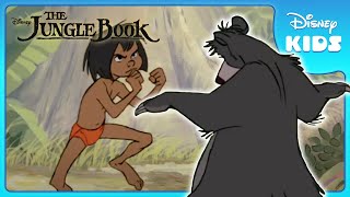 🐻 Baloo Teaches Mowgli to Fight  Jungle Book  Disney Kids [upl. by Judd]