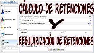 Cálculo retención y regularización retención [upl. by Petulah]