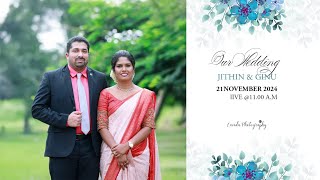 JITHIN amp GINU  WEDDING  LIVE STREAMING  21112024  TIME  1100 AM [upl. by Atiuqihc]