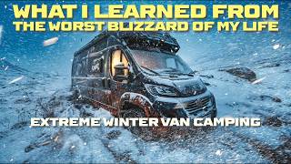 Surviving a Massive Blizzard Winter Van Life Camping in Snow Storm amp Freezing Temperatures vanlife [upl. by Derrek632]