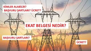 EKAT BELGESİNİ NEDİR KİMLER NASIL VE NEREDEN ALABİLİR [upl. by Critta824]