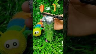 Carrot or banana If its carrot press like and if its banana subscribe🥳asmr funny new [upl. by Iznyl984]