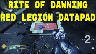 Destiny 2  Rite Of Dawning Red Legion Datapad Location  Festive Intel Firebase Hades in EDZ 💠 [upl. by Sherris]