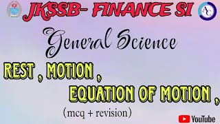 MOTIONRESTVELOCITY etcJKSSB SI FINANCEMCQS CUM REVISION [upl. by Durer]