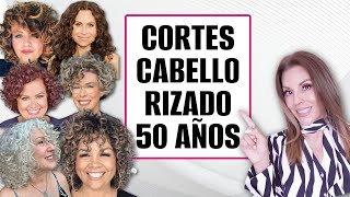 CORTES DE CABELLO RIZADO PARA MUJERES DE 50 AÑOS [upl. by Jeniffer]