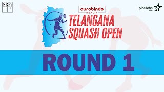 Court 2  Day 1  Aurobindo Realty Telangana Squash Open 2023 [upl. by Dniren]