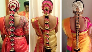 Indian Bridal Hairstyles  Wedding Hairstyles Step By Step  Bridal Bun and Bridal Plait Hairstyles [upl. by Alston543]