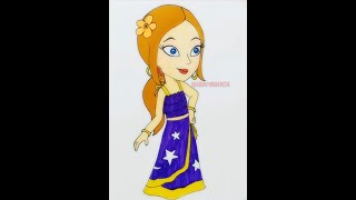 How to draw Rajkumari Indumati  Rajkumari Indumati drawing step by step  Chhota Bheem [upl. by Kylen]