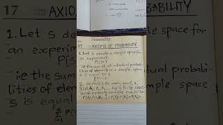 Probability Theorems  Axioms of probability The 3 axioms of probability [upl. by Diraj24]