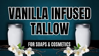 Vanilla Infused Tallow For Tallow Balm Cosmetics And Soap  How To Infuse Tallow [upl. by Fonda]