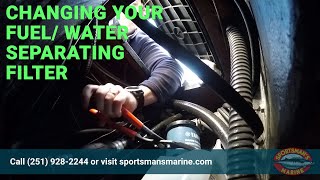 Changing the Fuel Filter on your Yamaha Outboard [upl. by Bradeord]