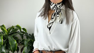 Tips and Hacks for Zebra Print Satin Scarf 90x90 cm [upl. by Ahsinra]