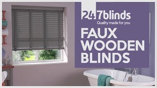 Faux Wood Blinds  247 Blinds [upl. by Nohsreg]