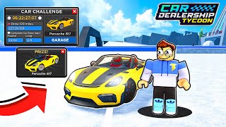 New FREE PORSCHE 718 In Car Dealership Tycoon CAR CHALLENGE [upl. by Aisemaj670]